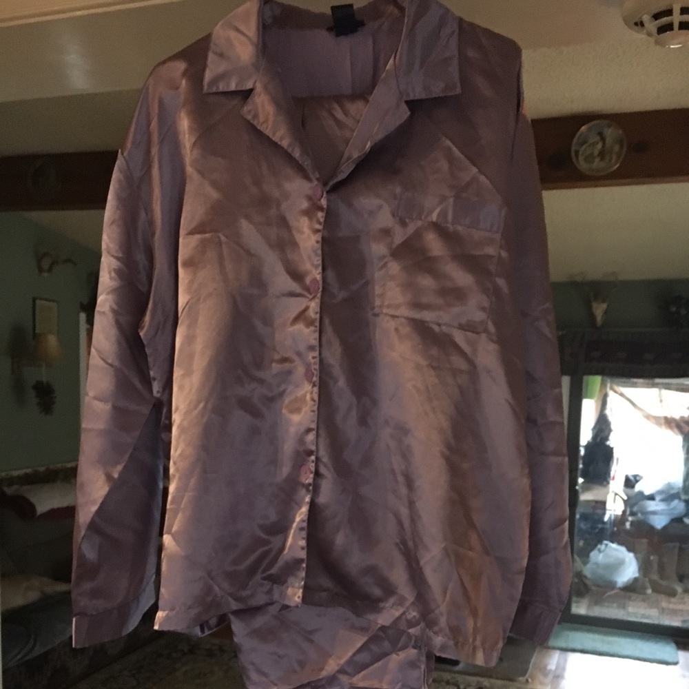 Woman’s satin pajamas lavender